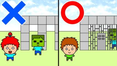 【アニメ】ばかお、マイクラで牢屋(ろうや)を作る【バカクラ】Minecraft Animation